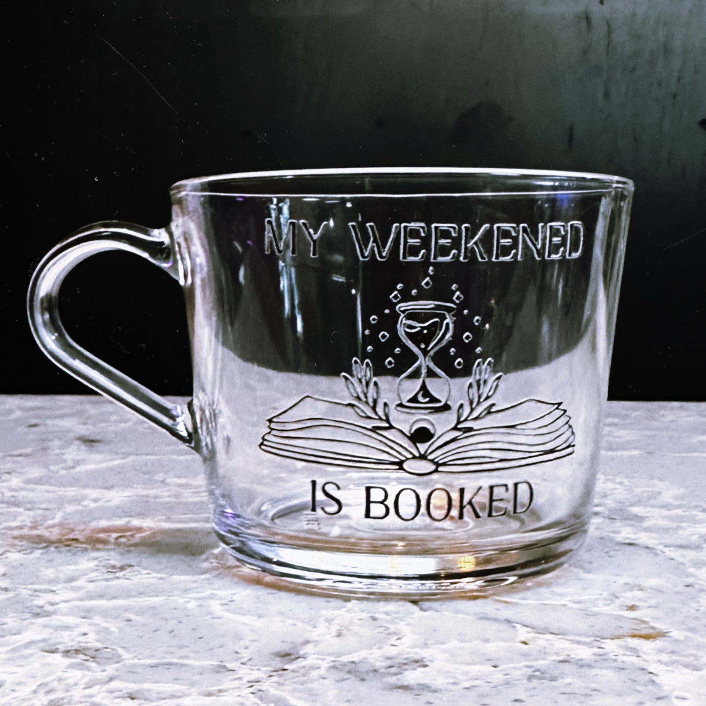 My Weekend Is Booked - Glass Mug