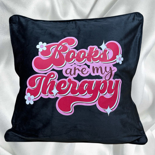 Books Are My Therapy - Cushion