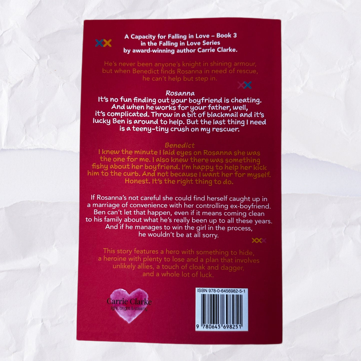 A Capacity for Falling in Love (Falling in Love #3) by Carrie Clarke - SIGNED COPIES