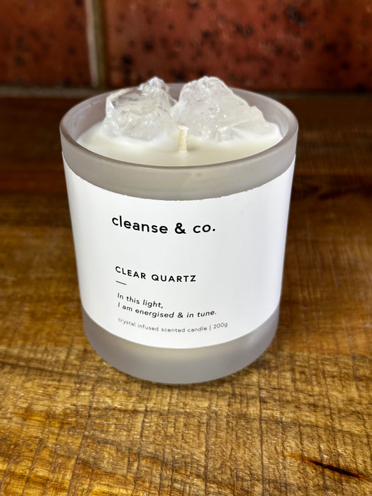 Clear Quartz Intention Candle - Energised & in Tune