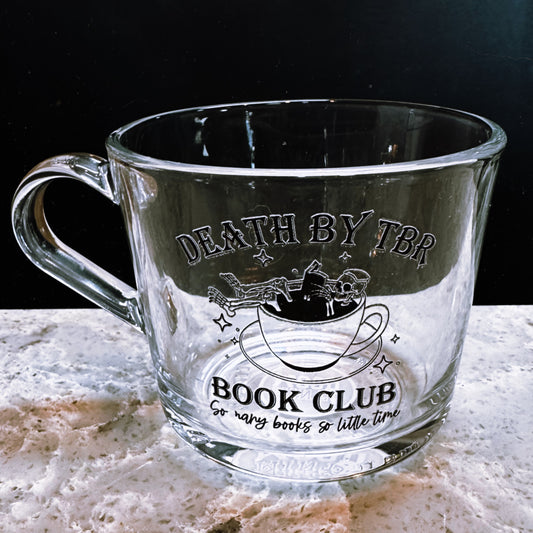 Death By TBR Book Club - Glass Mug