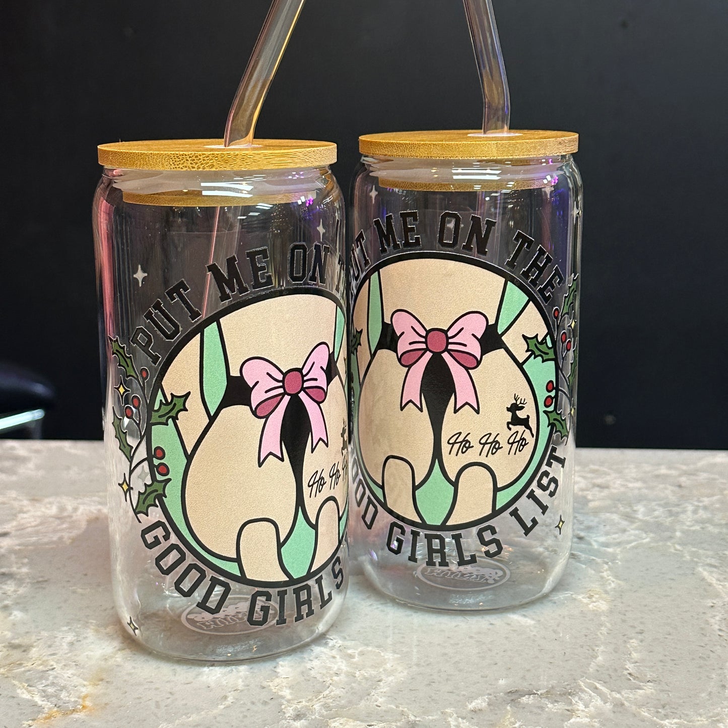 Put Me On The Good Girl List - Glass Tumbler