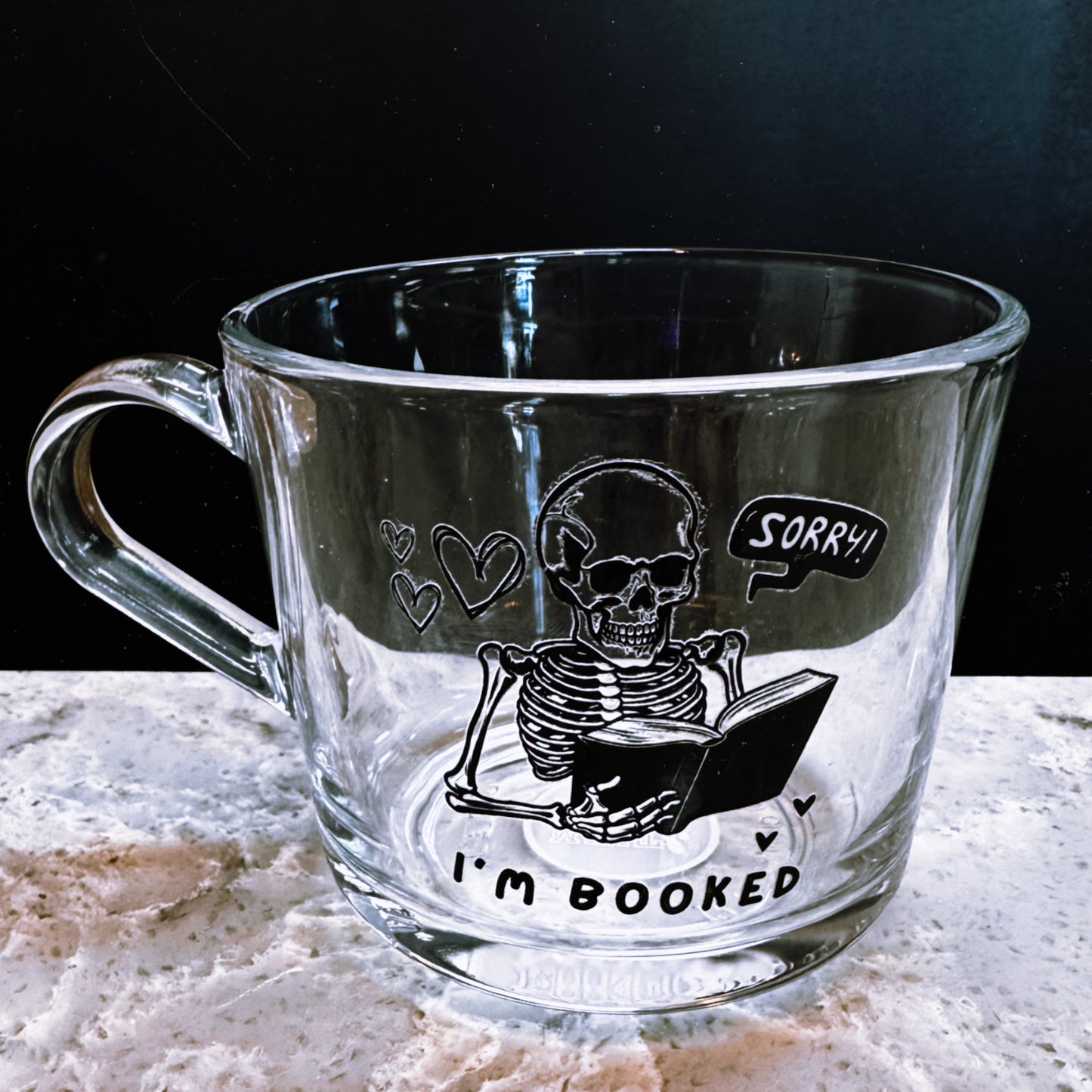 Sorry I'm Booked - Glass Mug